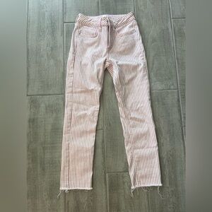 LC Lauren Conrad Pink and White Striped Skinny Pants